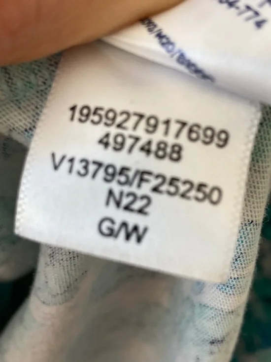 Lands' End Cotton Floral Knit Shift Dress Stretch Sleeveless Split V neck sz 3X - Picture 11 of 13